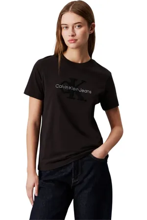 Calvin Klein Mujer, Camisetas, Negro, Talla: S