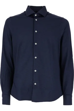 CRUNA Hombre, Camisas, Azul, Talla: L