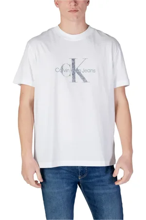 Calvin Klein Hombre, Camisetas, Blanco, Talla: 2XL
