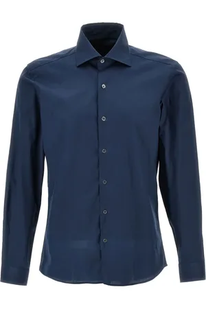 FAY Hombre, Camisas, Azul, Talla: 2XL