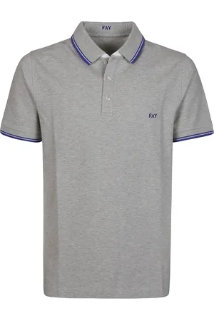 FAY Hombre, Camisetas, Gris, Talla: L
