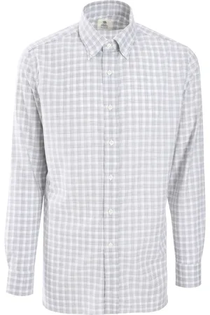 LUIGI BORRELLI NAPOLI Hombre, Camisas, Gris, Talla: L