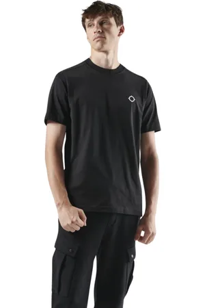 MA.STRUM Hombre, Camisetas, Negro, Talla: S