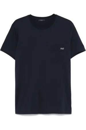 FAY Hombre, Camisetas, Negro, Talla: M