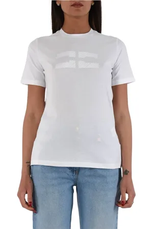 Elisabetta Franchi Mujer, Camisetas, Blanco, Talla: M