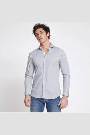 DESOTO Hombre, Camisas, Azul, Talla: S