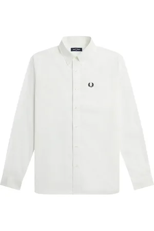 Fred Perry Hombre, Camisas, Blanco, Talla: L