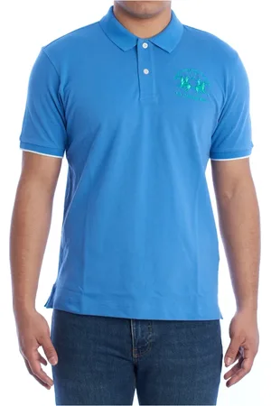 La Martina Hombre, Camisetas, Azul, Talla: 2XL