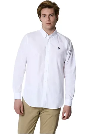 U.S. Polo Assn. Hombre, Camisas, Blanco, Talla: M