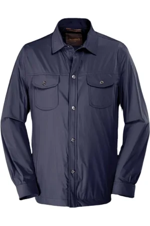 MOORER Hombre, Chaquetas, Azul, Talla: S