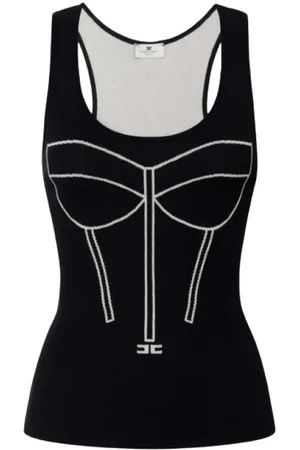 Elisabetta Franchi Mujer, Camisetas, Negro, Talla: L