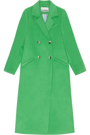 Ganni Mujer, Abrigos, Verde, Talla: S