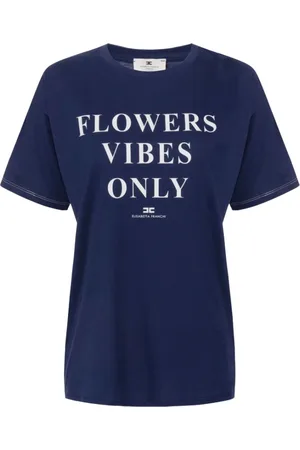 Elisabetta Franchi Mujer, Camisetas, Azul, Talla: XS