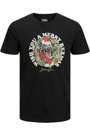 JACK & JONES Hombre, Camisetas, Negro, Talla: 2XL