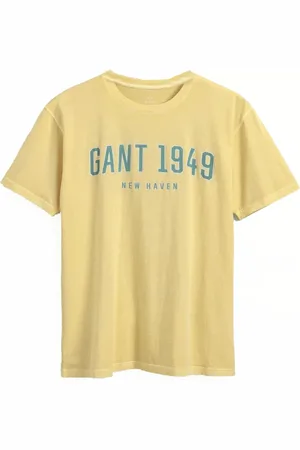 GANT Hombre, Camisetas, Amarillo, Talla: M