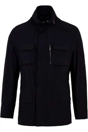 MOORER Hombre, Chaquetas, Azul, Talla: L
