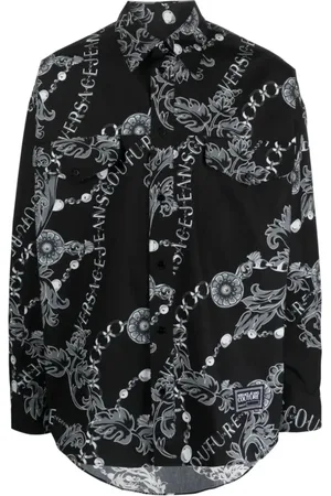 VERSACE Hombre, Camisas, Negro, Talla: XL
