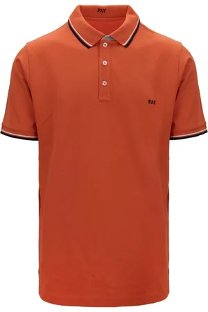 FAY Hombre, Camisetas, Naranja, Talla: S