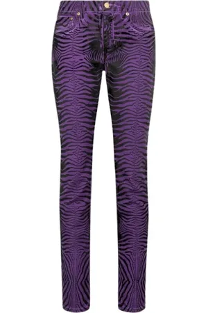 Roberto Cavalli Mujer, Vaqueros, Púrpura, Talla: 2XS