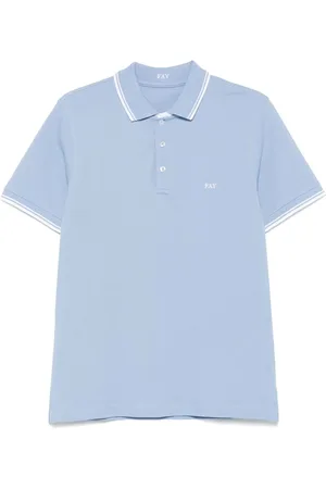 FAY Hombre, Camisetas, Azul, Talla: L