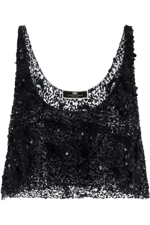 Elisabetta Franchi Mujer, Camisetas, Negro, Talla: M