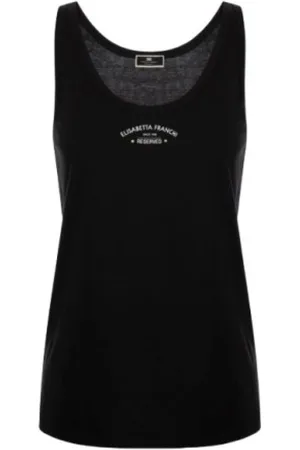 Elisabetta Franchi Mujer, Camisetas, Negro, Talla: L