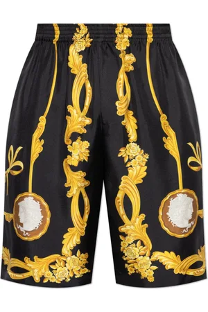 VERSACE Hombre, Pantalones cortos, Negro, Talla: 2XL