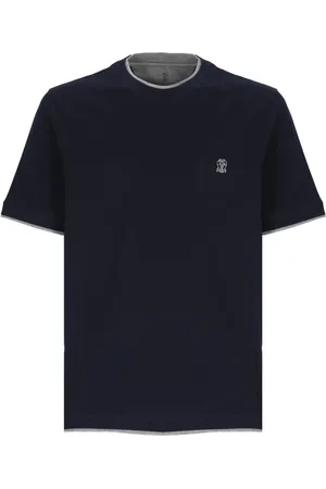 Brunello Cucinelli Hombre, Camisetas, Azul, Talla: XL