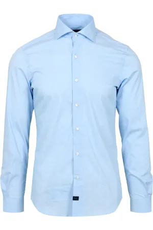 FAY Hombre, Camisas, Azul, Talla: L