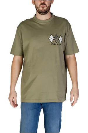 Lyle & Scott Hombre, Camisetas, Verde, Talla: L