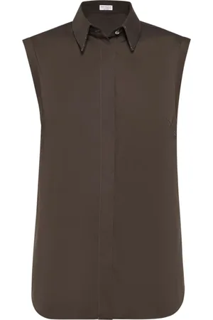 Brunello Cucinelli Mujer, Blusas y Camisas, Marrón, Talla: M