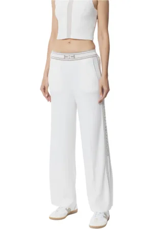 Elisabetta Franchi Mujer, Pantalones, Blanco, Talla: XS