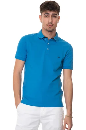 FAY Hombre, Camisetas, Azul, Talla: M
