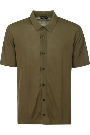 Roberto Collina Hombre, Camisas, Verde, Talla: L