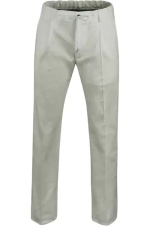 MOORER Hombre, Pantalones, Blanco, Talla: 3XL