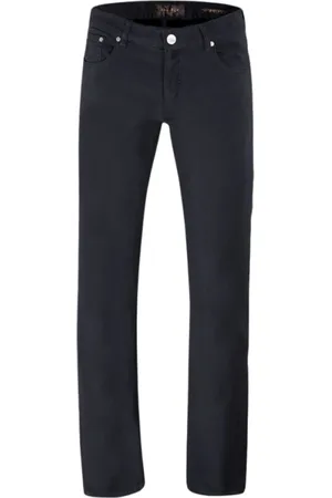 MOORER Hombre, Pantalones, Azul, Talla: W38