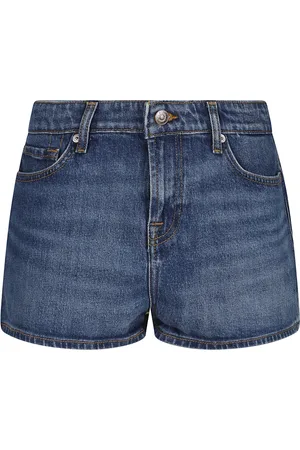 7 for all Mankind Mujer, Pantalones cortos, Azul, Talla: W27