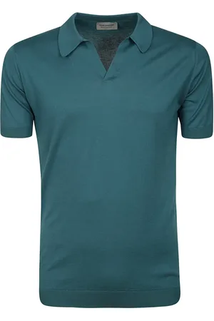 JOHN SMEDLEY Hombre, Camisetas, Verde, Talla: M