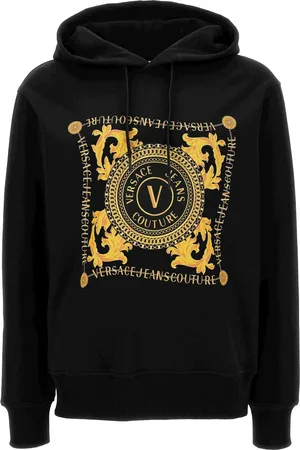 VERSACE Hombre, Sudaderas, Negro, Talla: L