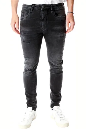 Elias Rumelis Hombre, Vaqueros, Negro, Talla: W29