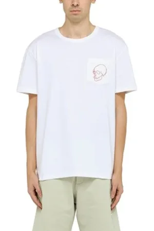 Alexander McQueen Hombre, Camisetas, Blanco, Talla: L