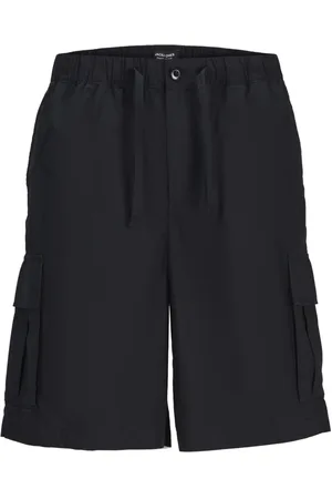 JACK & JONES Hombre, Pantalones cortos, Negro, Talla: L