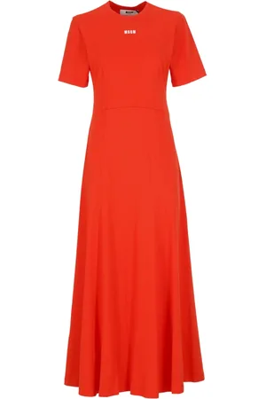Msgm Mujer, Vestidos, Naranja, Talla: S