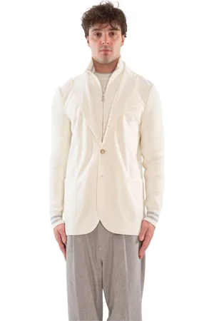ELEVENTY Hombre, Chaquetas, Blanco, Talla: L