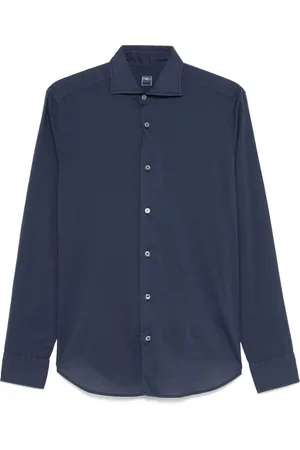 FEDELI Hombre, Camisas, Azul, Talla: L