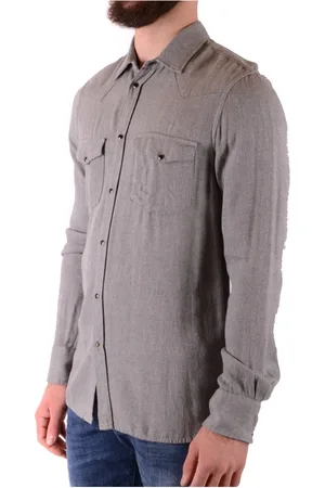 Dondup Hombre, Camisas, Gris, Talla: S