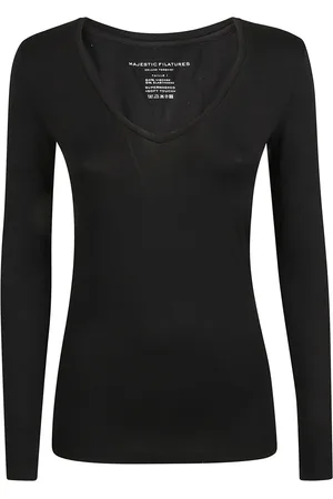 Majestic Mujer, Camisetas, Negro, Talla: L