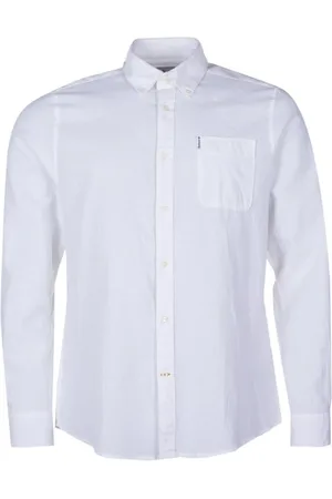 Barbour Hombre, Camisas, Blanco, Talla: L