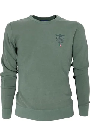 Aeronautica Militare Hombre, Jerseys, Verde, Talla: S