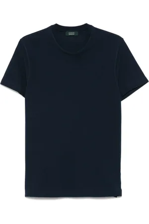 ZANONE Hombre, Camisetas, Azul, Talla: L